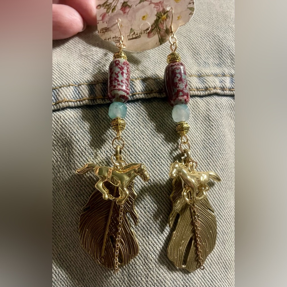 ‘Mustang Sally’ Southwestern Cowgirl Earrings - Picture 4 of 6
